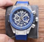 Low Price Replica Hublot Big Bang Unico King Quartz watch Ss Blue Bezel